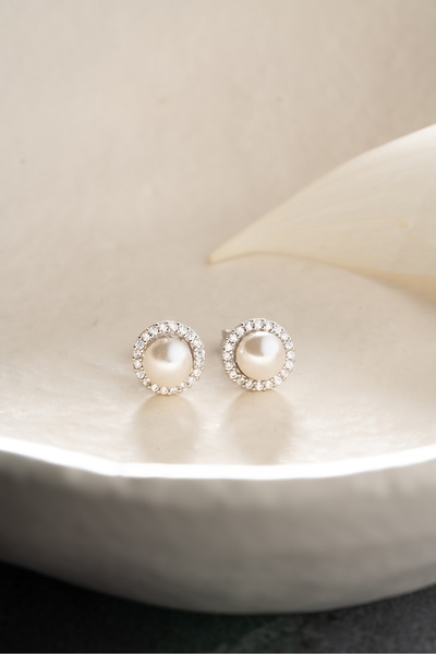 Silvano Jewelry 925 Ayar Gümüş İnci Küpesi