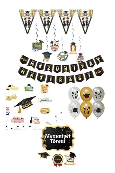 DÜVENCİ TİCARET Mezuniyet hatırası veda eğlence tören parti süslemeleri