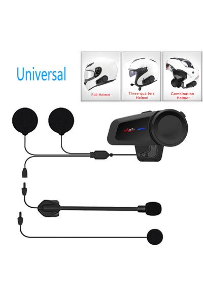 Choice 1pc Maxto M2 Motorcycle Helmet Bluetooth Headset Intercom 6 Riders 1000m Fm Mp3 Waterproof Ipx6 V5.0