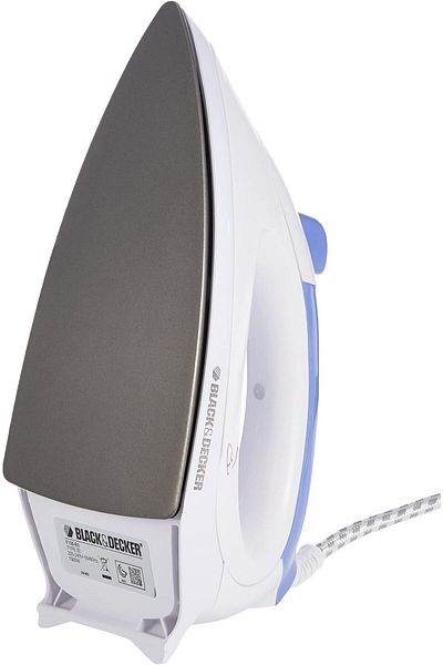 Black&Decker مكواة جافة بلاك آند ديكر مع خاصية الرش، لون أبيض - F150-B5، ضمان لمدة عامين