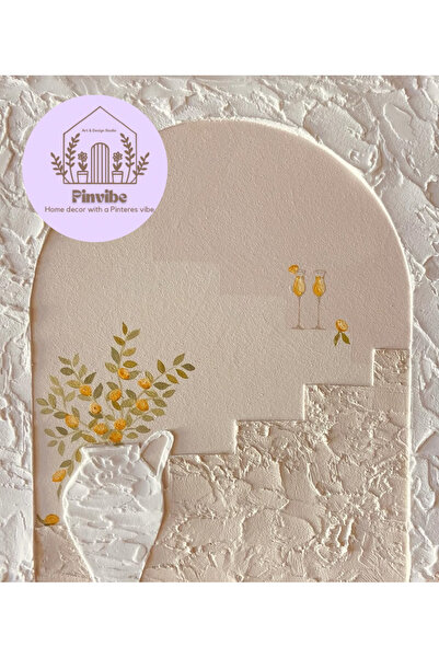 Home 3D Kabartmalı Rölyef Tablo – El Yapımı Sanatsal Duvar Dekoru