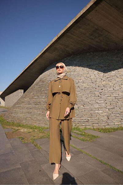 Afili butik بدلة خصر بأزرار أمامية