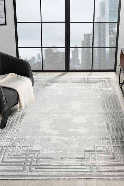 SerenitaHome Yıldız Collectıon Gri Mavi Krem Modern Ve Şık Oturma Odası Salon...