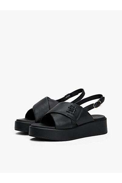 Tommy Hilfiger TH LOGO HW PADDED LEATHER SANDAL