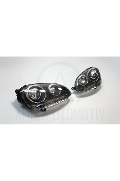 MAP Auto Teile VW GOLF 5 2003-2008 GTİ R32 MERCEKLİ FAR SETİ SİYAH SOL-SAĞ