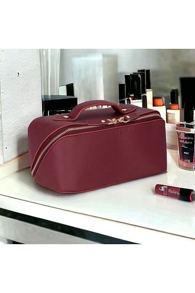 Enseb Ella Women's Travel Cosmetic Care Makeup Bag Organizer Claret Red