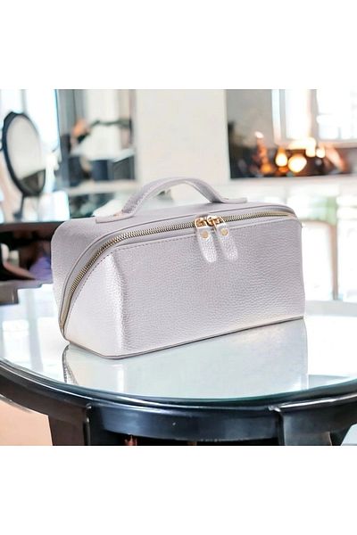 Enseb Ella Women's Travel Cosmetic Care Makeup Bag Organizer Silver