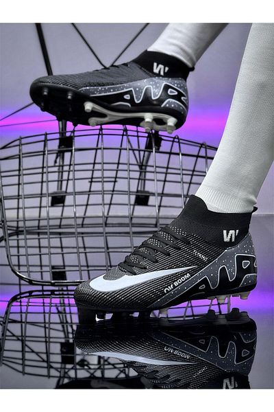 QUNDIR Băiat, adulți Astroturf/Turf Crampon cu șireturi flexibile, pantofi Astroturf
