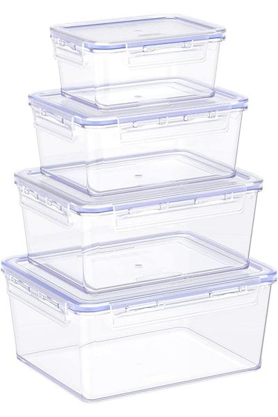 Generic Cosmoplast Lock2Go 4-Pcs. Set of Food Storage Containers with Lids 300, 600, 900, 1200 ml