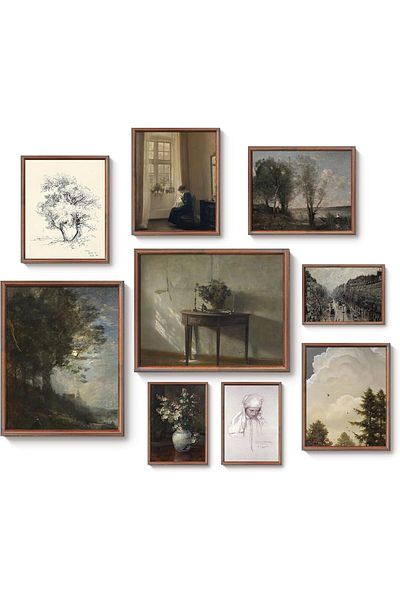 Generic VIYYIEA Vintage Wall Art Prints Set Artwork Paintings Room Decor Pictures Collage Abstract Wall Dec