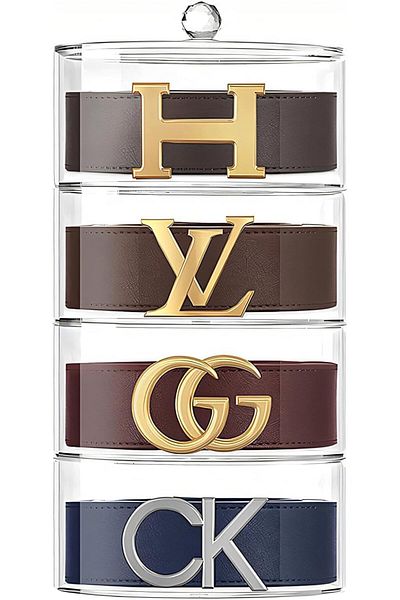 Generic STUDIOMYO Acrylic Belt Organizer, 4 Layers Belt Organizer, Transparent Closet Accessories Organizer