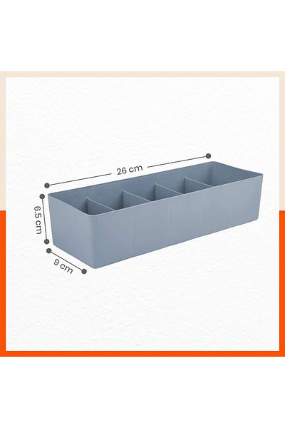Generic Bathla Stomo DORI Multipurpose Stackable Drawer/Wardrobe Organiser Rack for Home | Ash - Set of 8