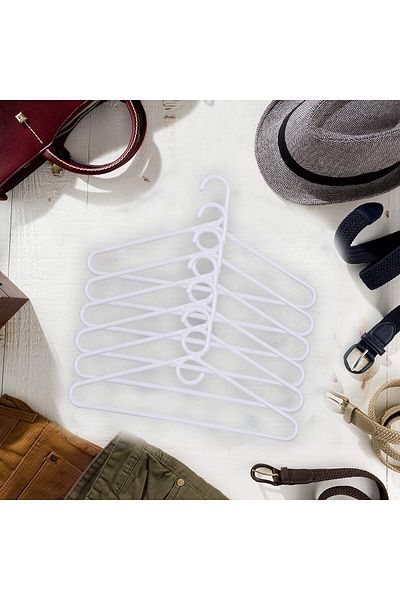 Generic Kuber Industries Plastic 12 Pcs Baby Hanger Set For Wardrobe (White), 29X16X1 Cm