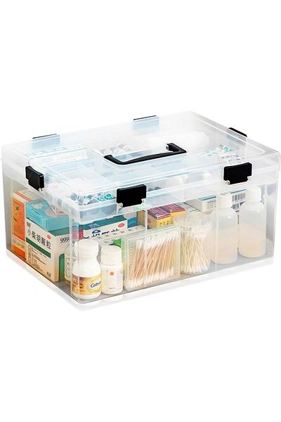 Generic TRASSLE Medical Box, First Aid Kit Storage, Emergency Supplies Organizer with Handle, Detachable Tr