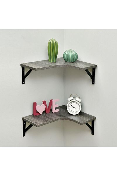 Generic HONEYBEE Corner Shelves Set 2Pcs Wall Mounted