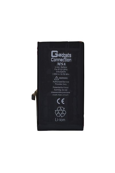 Gadgets Connection Replacement Battery for Apple iPhone 12/12 Pro in Black