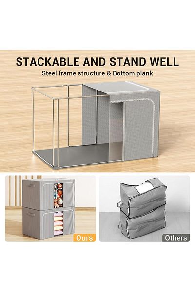 Generic Large Storage Bags, Clothes Storage Bins, 50 * 40cm Foldable Storage Box Clothes Closet Organizers