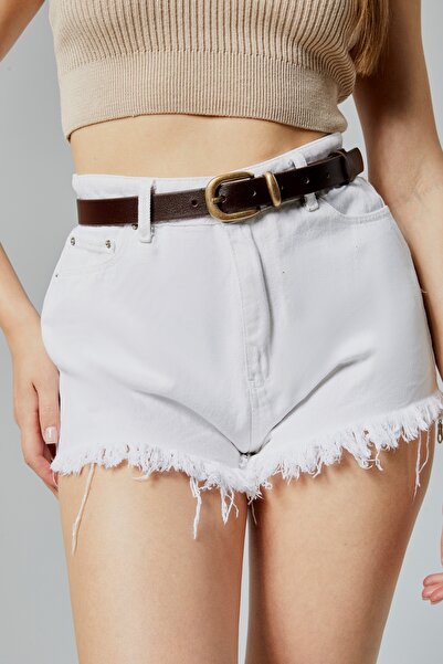 derikem Curea de damă elegantă 100% din piele naturală clasică cu punte metal...