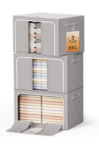 Generic Large Storage Bags, Clothes Storage Bins, 50 * 40cm Foldable Storage Box Clothes Closet Organizers