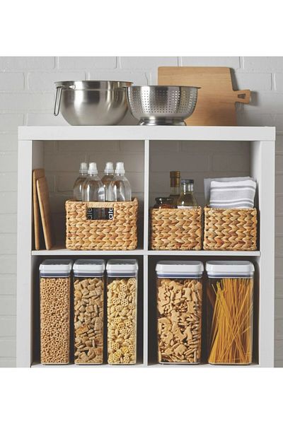 Bahçem Decorative Wicker Storage Organizing Storage Basket/ Open Storage Bins, Shelf Baskets Set of 3