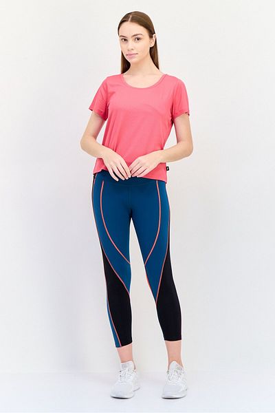 SKECHERS Women Sportswear Fit Short Sleeves Outdoor T-shirt, Coral
