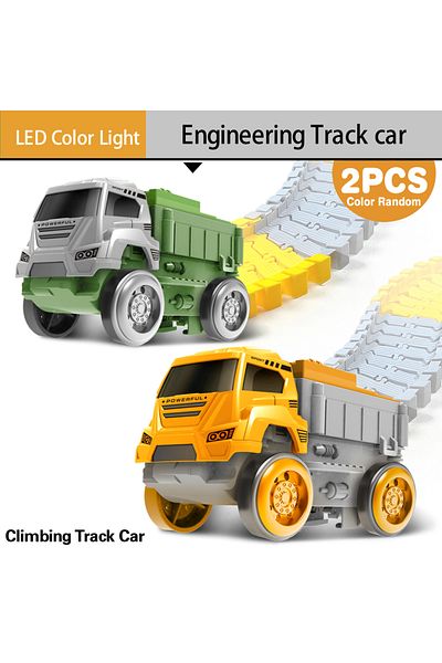 Choice 2pcs Car-gc--- Children Electric Track Toy Car Engineering Minin Car Set Kids Puzzle Boy Toys Track