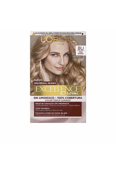 L'Oreal Paris Excellence Nudes Farbstoff #8u-hellblond 5 Stk