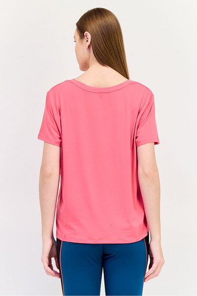 SKECHERS Women Sportswear Fit Short Sleeve Outdoor T-shirt, Pink