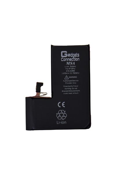 Gadgets Connection Replacement Battery for Apple iPhone 15 Pro in Black