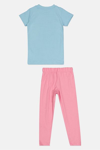 DİSNEY PRİNCESS Toddlers Girl 2 Pcs Cinderella Short Sleeve Pajama Set, Multicolor