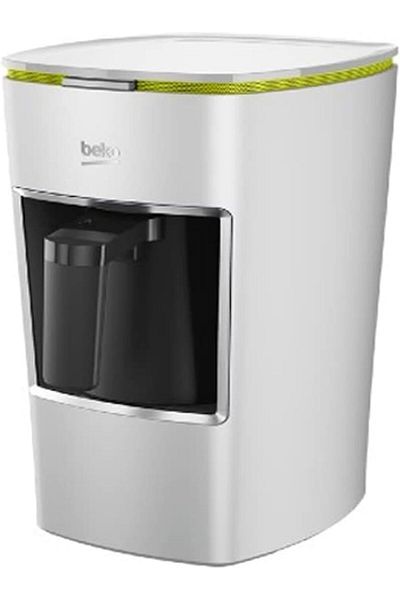 Beko Beko Bkk 2300 Turkish Coffee Maker Mini Keyf, White Color with Green Line
