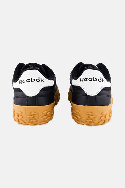 Reebok Men Club C Vibram Lace Up Tennis Shoes, Black