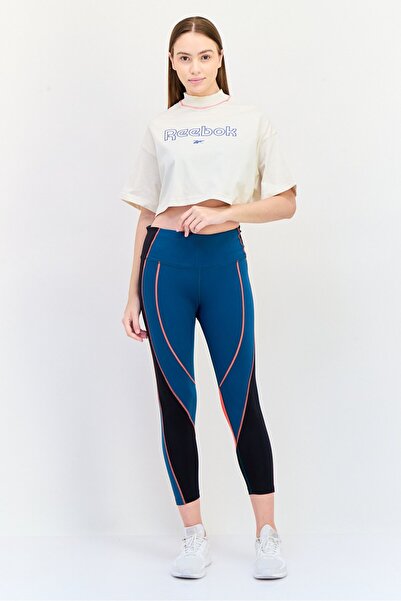 Reebok Women Sportswear Fit Short Sleeve Outdoor Cropped T-Shirt, Off White