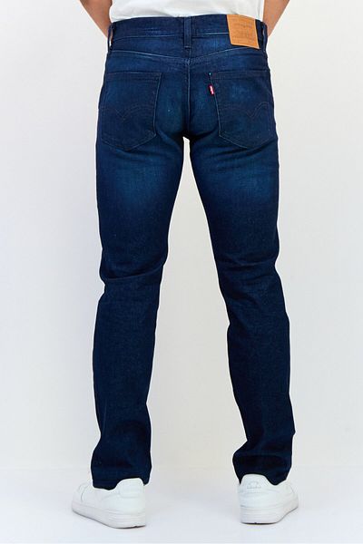 Levi's Men Slim Fit Washed Stretchable Jeans, Dark Blue