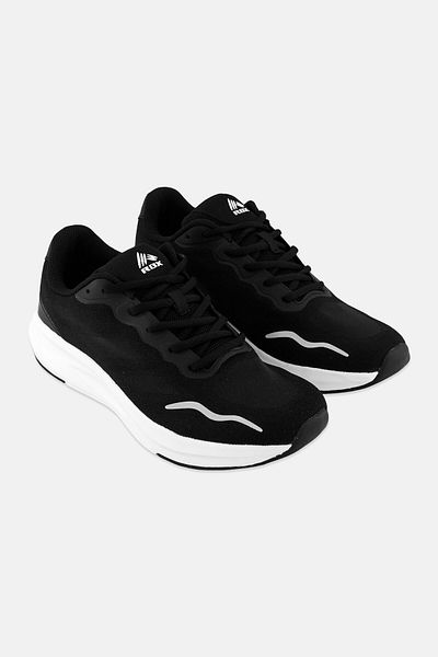 RBX Men Lace Up Running Shoes, Black