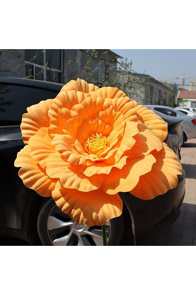 Choice dark orange Artificial Peony Wedding Party Decoration Large Flower Show Props Fake Flowers DIY Flowe