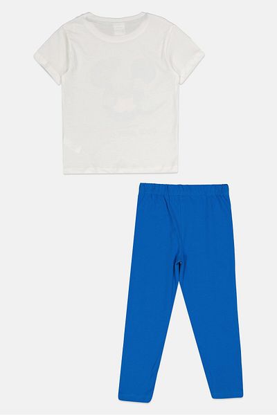Disney Kids Boy 2 Pieces Mickey Mouse Top And Bottom Pajama Set, Multicolor
