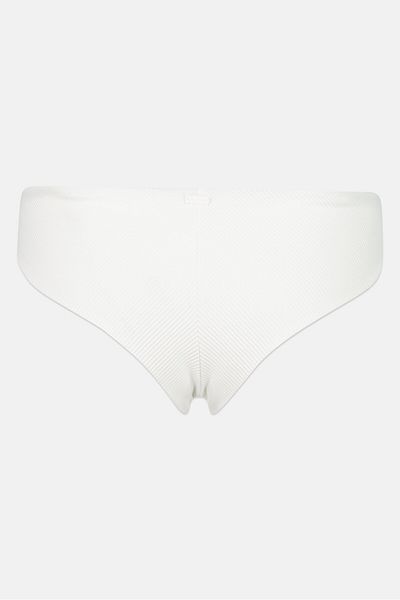 Roxy Women Ribbed Pull On Bikini Bottom, White