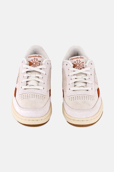 Reebok Women Club C Revenge Vintage Lace Up Tennis Shoes, Ivory