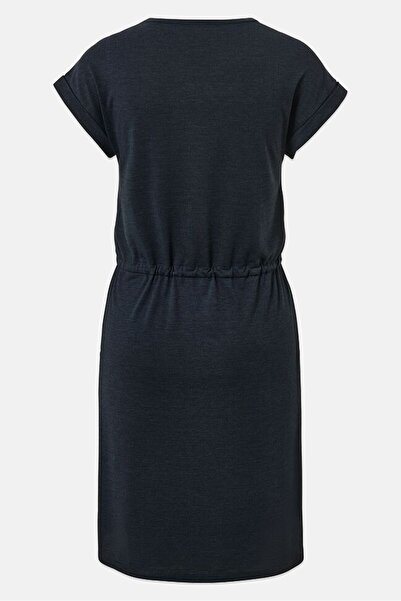 Tchibo Women V-Neck Solid Mini Dress, Navy Blue