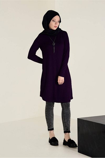 Alvina Cycling Collar Knitting Tunic 4578