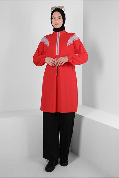 Alvina Gathered Waist Stripe Detailed Tunic 43840