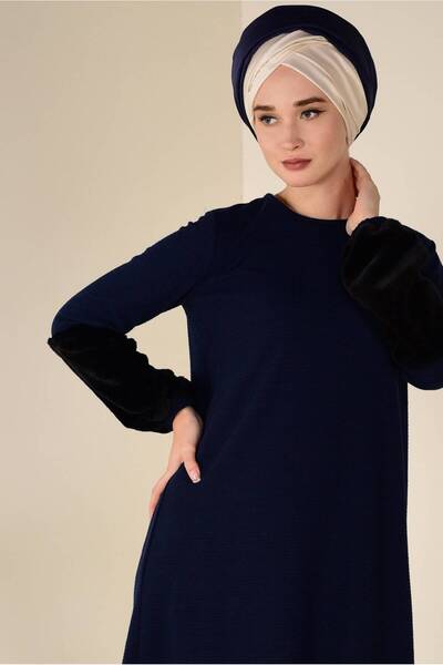 Alvina Wool Detailed Tunic with Sleeves 4582