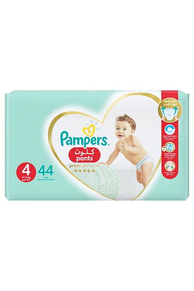 Pampers Premium Care Pants Diapers Size 4 9-14 kg with Stretchy Sides for Better Fit