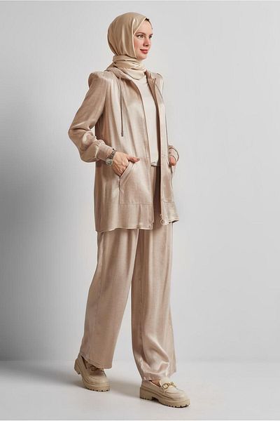 Alvina Hooded Trousers Suit 45585
