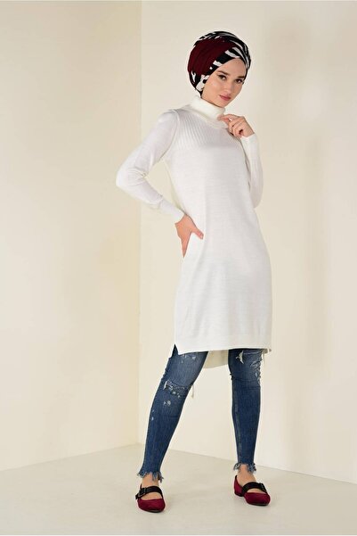 Alvina Fishing Collar Knitting Tunic 4505
