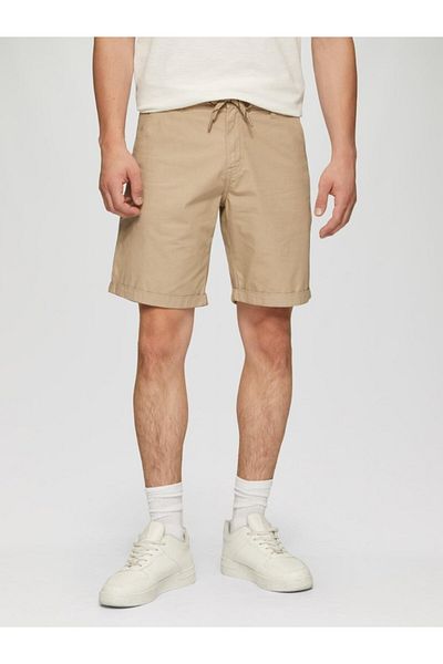 QS by s.Oliver Q/s By S.oliver Men's Chino Shorts, Jhon With Regular Fit And Mid-rise, Cream