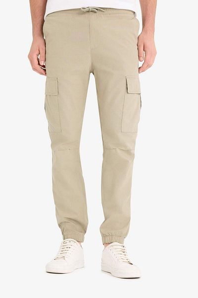 DeFacto 100% Cotton Regular Cargo Pocket Summer Jogger Parachute Pants E2181Ax25Sm