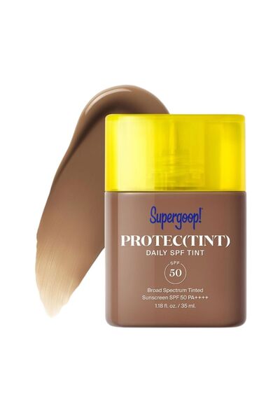 SUPERGOOP! سوبر جوب! بروتيك (تينت) صبغة يومية بعامل حماية من الشمس ٥٠، صبغة واقية من الشمس مع إكتوين ٤٢ درجة مئوية - ٣٥ مل