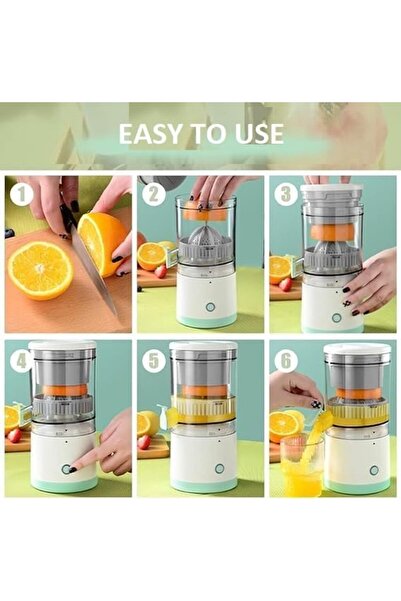 Other Portable Wireless Rechargeable 45W Citrus Fruit Juicer with USB Cable and Cleaning Brush